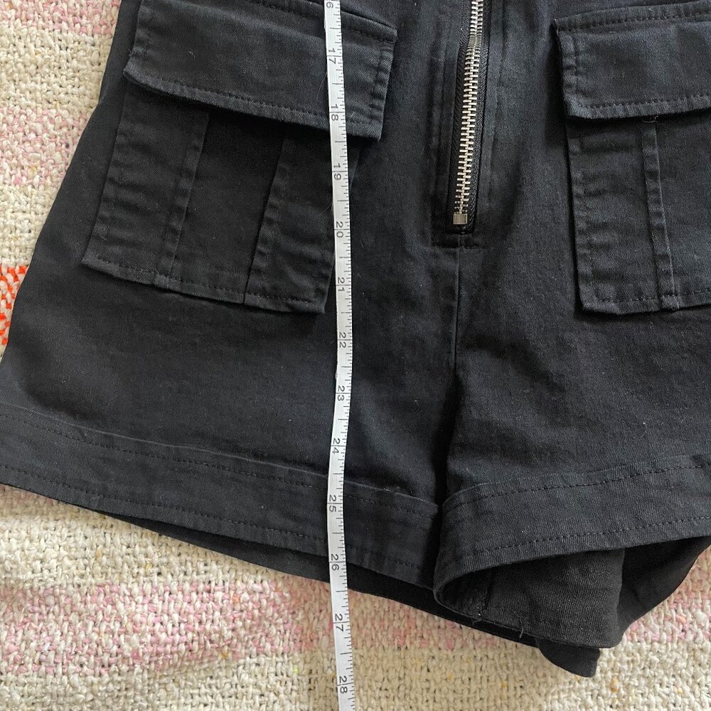 Beginning Boutique Black Utility Cargo Romper - Picture 7 of 12